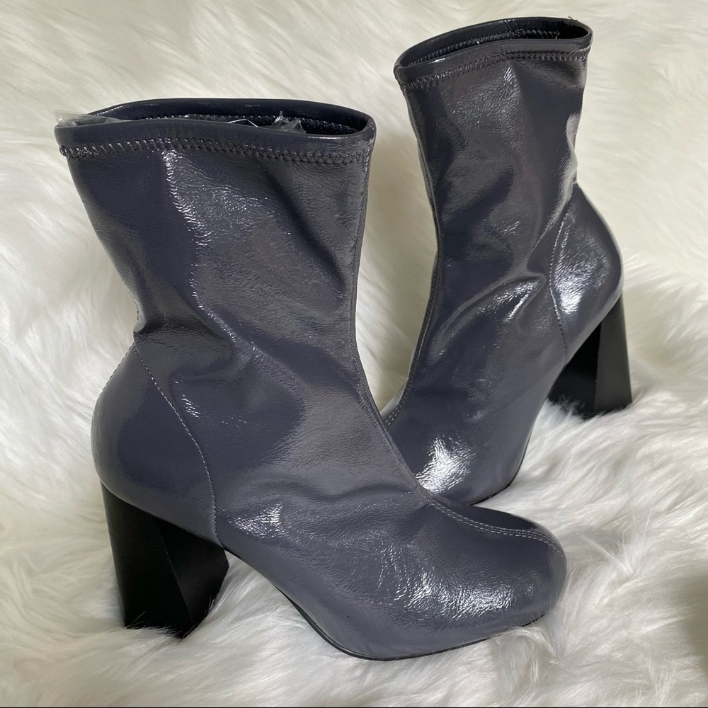 Topshop Brody Gray Stretch Ankle Boot Size 8 - Picture 3 of 8
